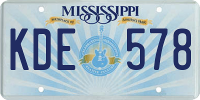 MS license plate KDE578