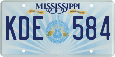 MS license plate KDE584