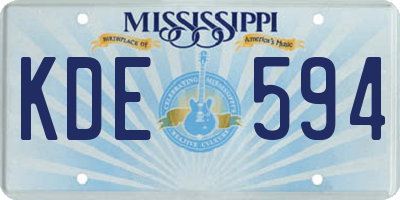 MS license plate KDE594