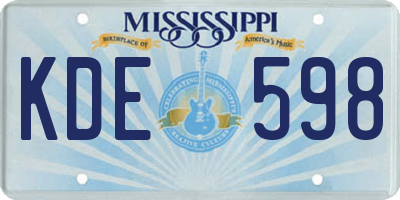 MS license plate KDE598
