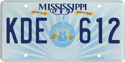 MS license plate KDE612