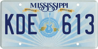 MS license plate KDE613