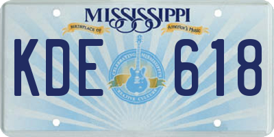 MS license plate KDE618