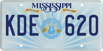 MS license plate KDE620