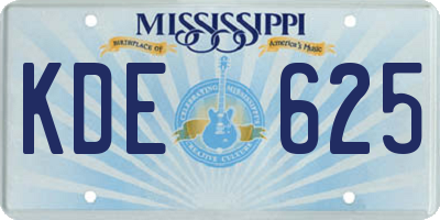 MS license plate KDE625