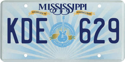 MS license plate KDE629