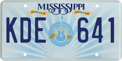 MS license plate KDE641