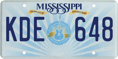 MS license plate KDE648