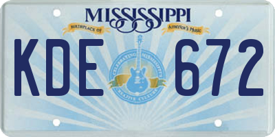 MS license plate KDE672