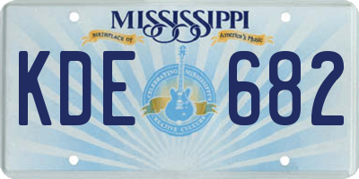 MS license plate KDE682