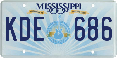 MS license plate KDE686