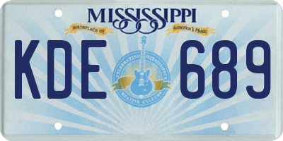 MS license plate KDE689