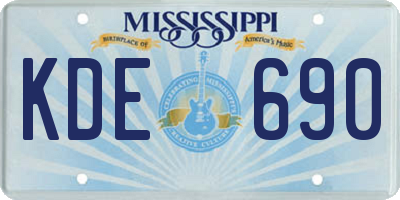 MS license plate KDE690