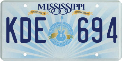 MS license plate KDE694