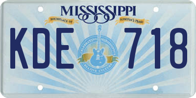 MS license plate KDE718