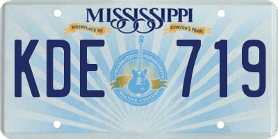 MS license plate KDE719