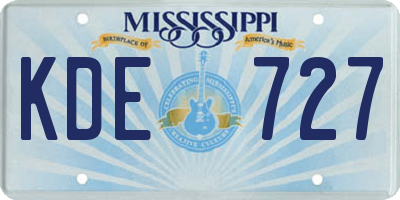 MS license plate KDE727
