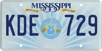 MS license plate KDE729