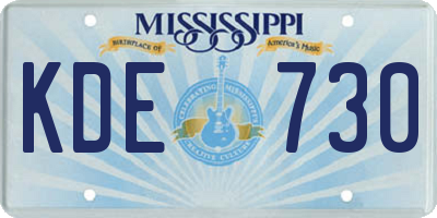 MS license plate KDE730