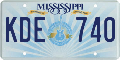 MS license plate KDE740