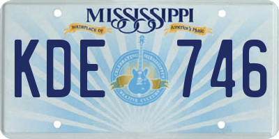 MS license plate KDE746