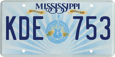 MS license plate KDE753