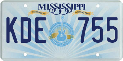 MS license plate KDE755