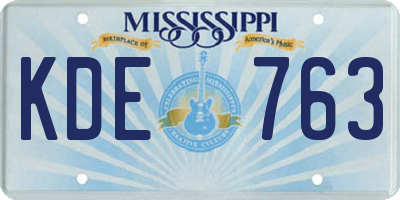 MS license plate KDE763