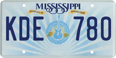 MS license plate KDE780