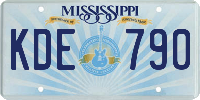 MS license plate KDE790