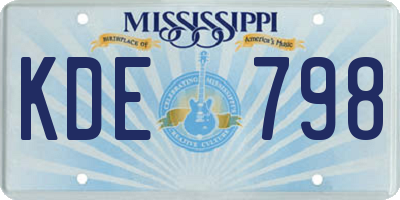 MS license plate KDE798