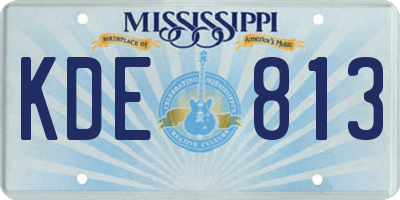 MS license plate KDE813