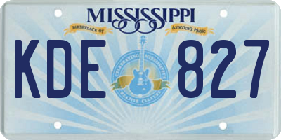 MS license plate KDE827
