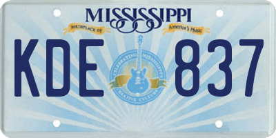 MS license plate KDE837