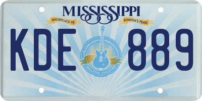 MS license plate KDE889