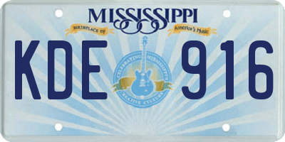 MS license plate KDE916