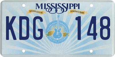 MS license plate KDG148