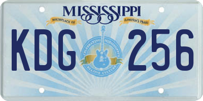 MS license plate KDG256
