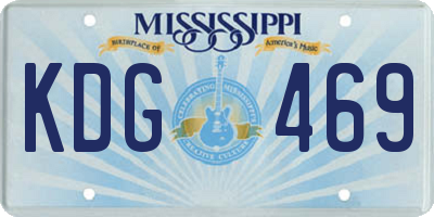 MS license plate KDG469
