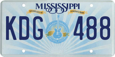 MS license plate KDG488