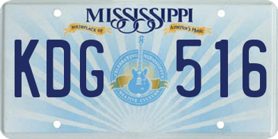 MS license plate KDG516
