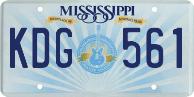 MS license plate KDG561