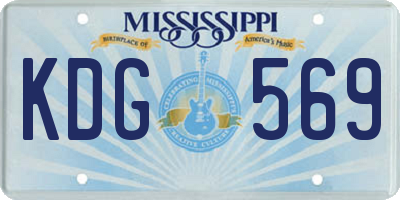 MS license plate KDG569