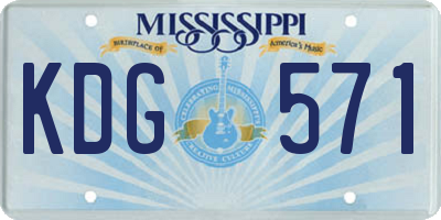MS license plate KDG571