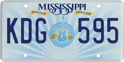 MS license plate KDG595