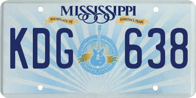 MS license plate KDG638