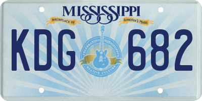 MS license plate KDG682