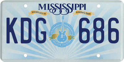 MS license plate KDG686