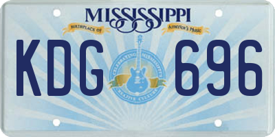 MS license plate KDG696
