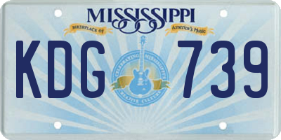MS license plate KDG739